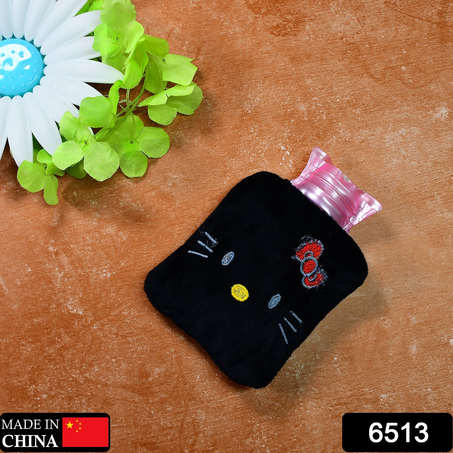 6513 Black Hello Kitty small Hot Water Bag with Cover for Pain Relief, Neck, Shoulder Pain and Hand, Feet Warmer, Menstrual Cramps. DeoDap 6513 Black Hello Kitty small Hot Water Bag with Cover for Pain Relief, Neck, Shoulder Pain and Hand, Feet Warmer, Menstrual Cramps. DeoDap